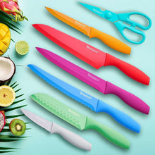 Tomodachi Jewels 13-Piece Knife Set with 6 Matching Blade Guards and Kitchen Shears