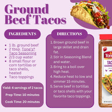 Tone's Taco Seasoning, 23 oz.
