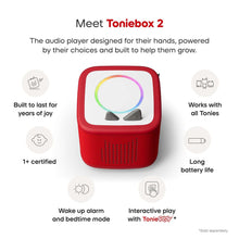 Tonies Disney Toniebox 2 Bundle with 6 Tonies Sunset Red