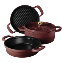 Tramontina 4-Piece Stackable Enameled Cast Iron Cookware Set