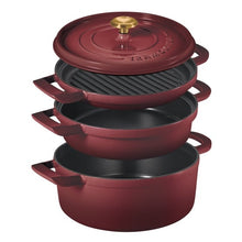 Tramontina 4-Piece Stackable Enameled Cast Iron Cookware Set