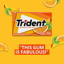 Trident Tropical Twist Sugar Free Gum, 14 pcs., 15 pk.