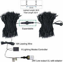 Twinkle Star Christmas Decorations String Lights, 8 Modes, Plug-In, UL Certified Christmas Lights, 200 LEDs, White, 66' for Thanksgiving 2025 Decor