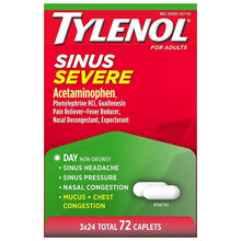 Tylenol Sinus Severe Non-Drowsy Day Cold and Flu Caplets, 3 x 24 Count
