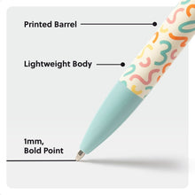 UBrandsLagunaBallpointPens_6Count_ColorfulCubist_Bold_1.0mm_Point_BlackInk2 - Brands For Less USA