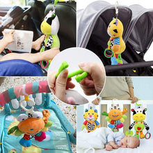 UISHUSO car seat toy with 24 kinds of music and teether, soft plush rattle, early development of hanging stroller toys, suitable for gifts (cows)