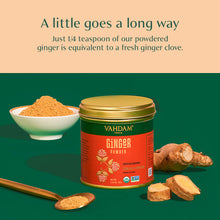 VAHDAM, Jengibre orgánico en polvo (2.47 oz) Sin OGM, Hecho con raíz de jengibre 100 % cruda, Directo de la fuente 