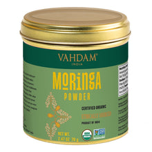 VAHDAM, Moringa en polvo orgánica (2.47 oz) Moringa oleífera sin OGM ni gluten, directamente de la fuente 