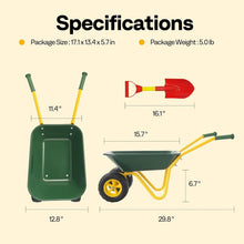 VIVOHOMEKidsWheelbarrowChildrenGardencartwithToddlerGardeningToolSetChildWheelBarrelOutdoorIndoorToysGiftGreen6 - Brands For Less USA