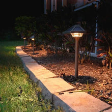 VOLT Premium Solid Brass Outdoor Solar Path Lights, 2-pack