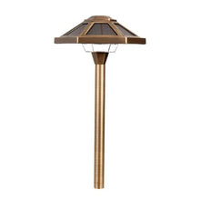 VOLT Premium Solid Brass Outdoor Solar Path Lights, 2-pack