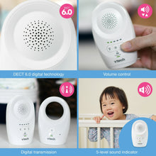 VTech DM1111, Enhanced Range Digital Audio Baby Monitor, 1 Parent Unit, White