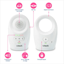 VTech DM1111, Enhanced Range Digital Audio Baby Monitor, 1 Parent Unit, White