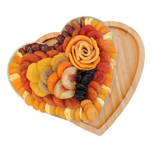 Vacaville Fruit Company, 36 oz, Dried Fruit Heart Shaped Bamboo Tray