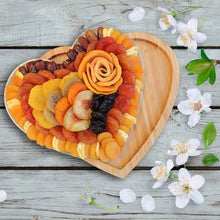 Vacaville Fruit Company, 36 oz, Dried Fruit Heart Shaped Bamboo Tray