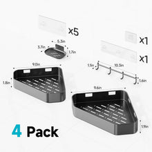 Veken_Aluminum_Corner_Shower_Caddy_4-Pack_Never_Rust_No_Drilling_Adhesive_Shelves_Stainless_Rack_with_Soap_Holder_Large_Capacity_Bathroom_Organizers_and_Storage_Wall-Mounted_Kitchen_H - Brands For Less USA