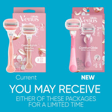 Venus ComfortGlide White Tea Manual Razor for Women, Handle, 3 Blades & 2 Refills, Pink