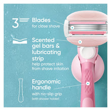 Venus ComfortGlide White Tea Manual Razor for Women, Handle, 3 Blades & 2 Refills, Pink