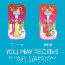 Venus Tropical Women's 3 Blade Disposable Razor, 3 count, Multi-Color