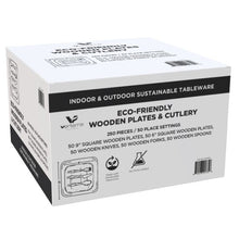 VerTerra Eco-Friendly Wooden Plates & Cutlery, 250-count