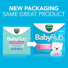 Vicks BabyRub, Non-Medicated Baby Chest Rub Ointment with Soothing Eucalyptus, Lavender 1.76 oz