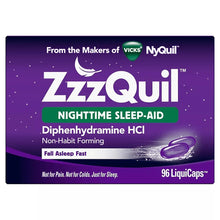 Vicks ZzzQuil Nighttime Sleep Aid LiquiCaps, 96 Count - Brands For Less USA