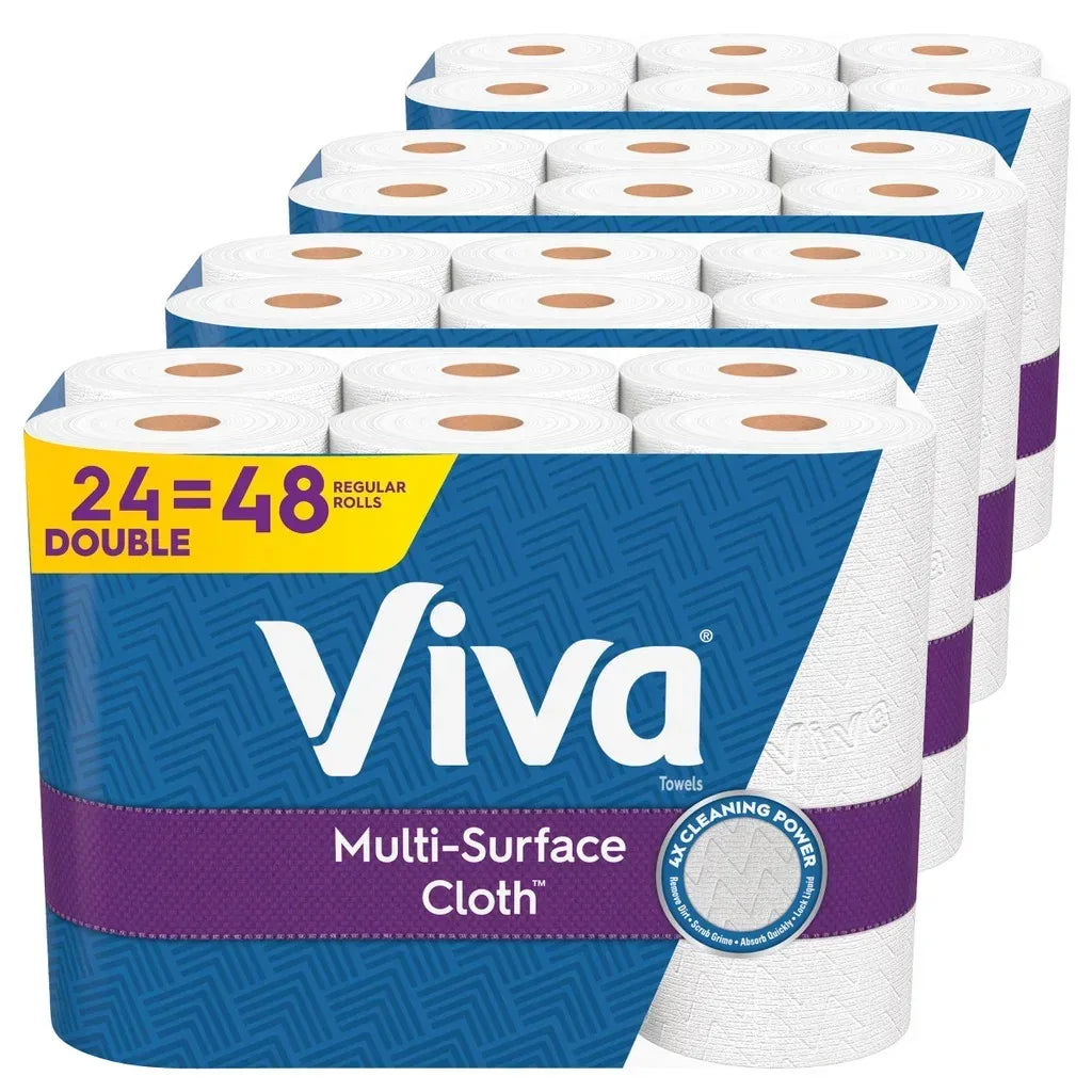 Viva Multi-Surface Cloth Paper Towels, 2-Ply, 110 Sheets, 24-count ...