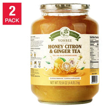 Vonbee Honey Citron & Ginger Tea, 4.4 lb, 2-pack - Brands For Less USA