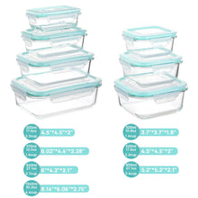 Sindcom 7 Pack Glass Food Storage Containers, Meal Prep, Airtight Bento Boxes with Leak Proof Locking Lids - Brands For Less USA