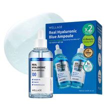 WELLAGE Real Hyaluronic Blue Ampoule, 2.53 fl oz, 2-pack