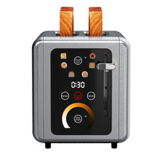 WHALL 2 Slice Toaster, Touchscreen Toasters with Stainless Steel, Wide Slots, Bagel, Defrost, 850W