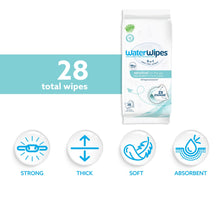 WaterWipes Sensitive On The Go Wipes, 99.9% Water, Unscented & Hypoallergenic, 28 Wipes