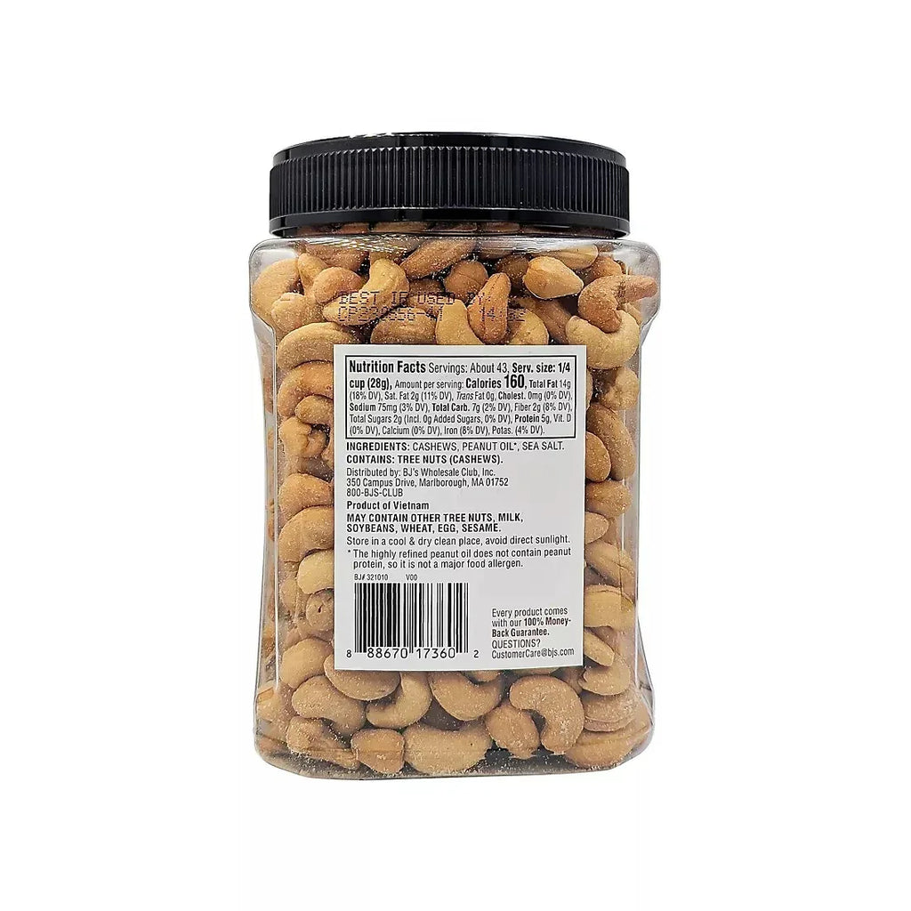 Fancy Less Humayo Wellsley Farms Whole Fancy Roasted Salted Cashews, 42 oz.– Brands For ...