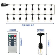Westinghouse 48' Warm White LED String Light Set with Remote Control, 15 Bulbs