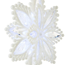 White Snowflake LED Christmas Tree Topper, 12.5", Holiday Time