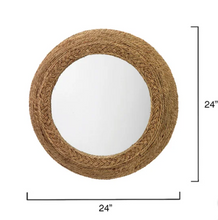 Wila Round Seagrass Wall Mirror