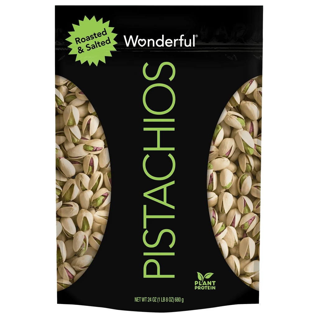 Wonderful Pistachios, In-Shell, Roasted & Salted, 24 Oz– Brands For ...