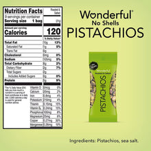 Wonderful Salted & Roasted Pistachios, No Shells, 0.75 oz., 21 pk.