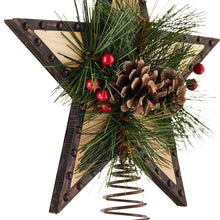 Wooden Star Christmas Tree Topper, 11", by Holiday Time