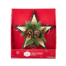 Wooden Star Christmas Tree Topper, 11", by Holiday Time