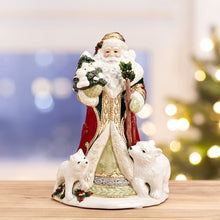 Woodland Holiday Musical Santa Figurine, 10.75 IN