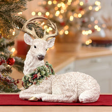 Woodland Holiday Resting Deer Figurine, 10.25IN