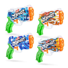 XSHOT Water Fast-Fill Skins Nano Water Blaster 4-pack by ZURU for Ages 5+