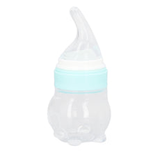 YAHHU Multifunction Baby Bottle Food Feeder, Detachable Infant Silicone Cereal Squeeze Feeder with Spoon, 8.27 inches / 21 cm
