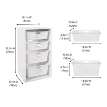 Your Zone Kids Sliding Bin Organizer with 4 Storage Bins - Brands For Less USA