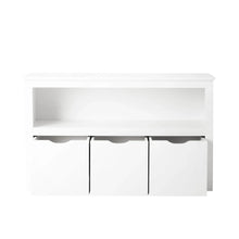 Your Zone Kids Toy Storage Cabinet with Three Rolling Bins, White Finish - Brands For Less USA