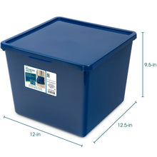 Your Zone Kids Large Plastic Stacking Storage Bin with Lid, 12 in x 12.4 in x 9.4 in - Brands For Less USA