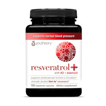 Youtheory Resveratrol+ with K2 + Beetroot Supplement Capsules, 150 ct.