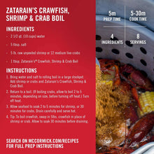 Zatarain's Crawfish, Shrimp and Crab Boil, 4.5 lbs.