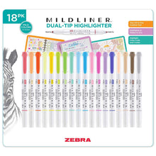 Zebra Mildliner Double Ended Highlighter Assorted 18 pk.